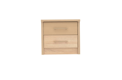 Cremona Bedside Cabinet 46cm [Oak] - White Background