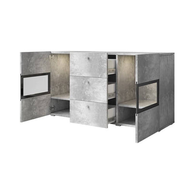 Baros 26 - Sideboard Cabinet 132cm [Grey] - Interior Image