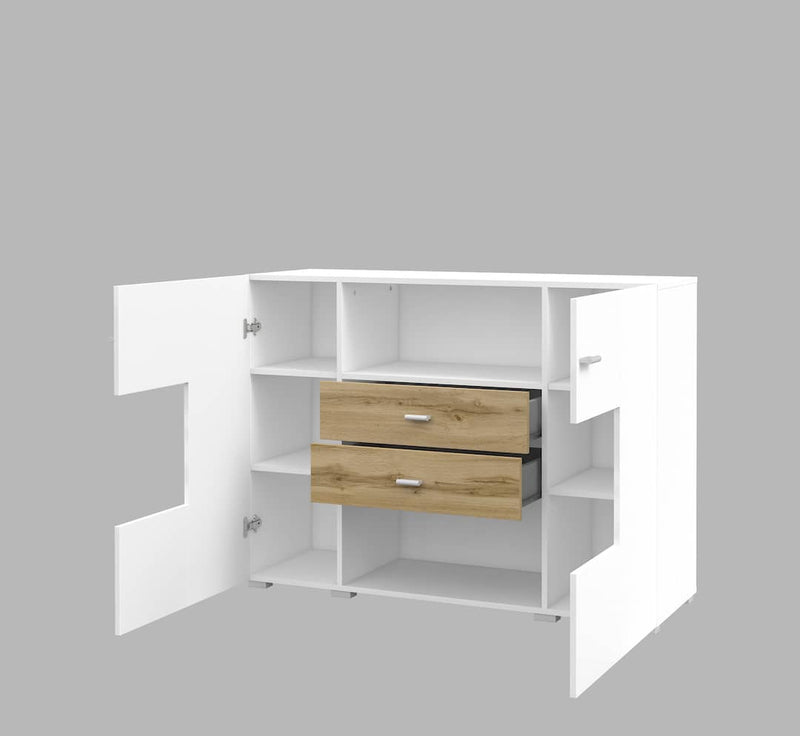Coby 43 Sideboard Cabinet 122cm [White] - White Background 2