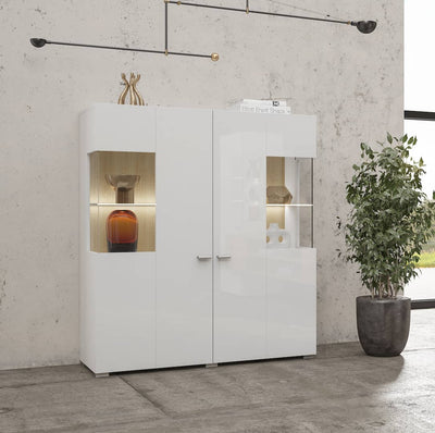 Coby 46 Display Cabinet 110cm [White] - Lifestyle Image
