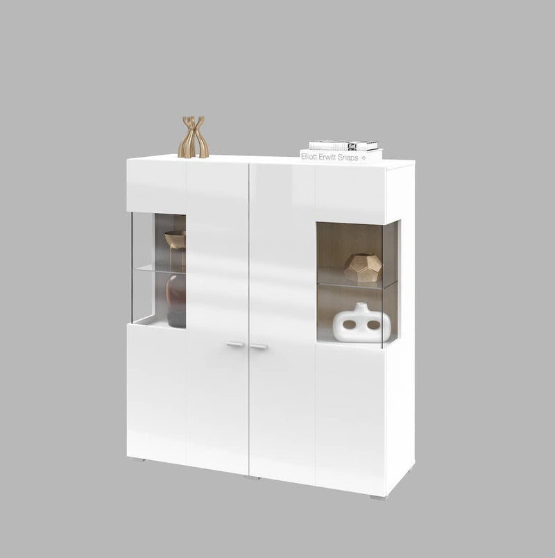 Coby 46 Display Cabinet 110cm [White] - White Background
