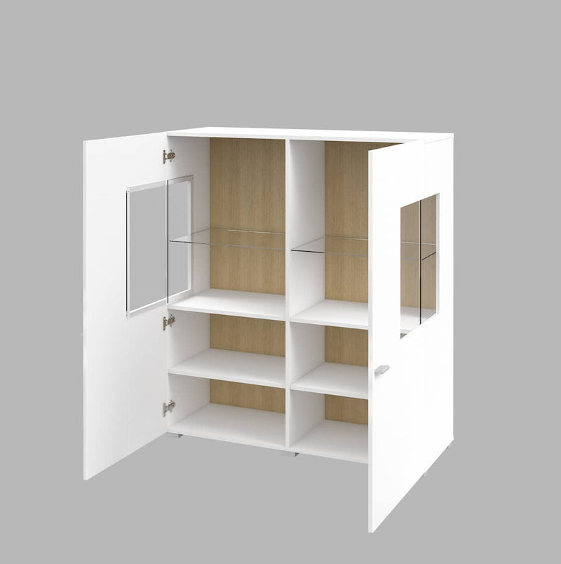 Coby 46 Display Cabinet 110cm [White] - White Background 2