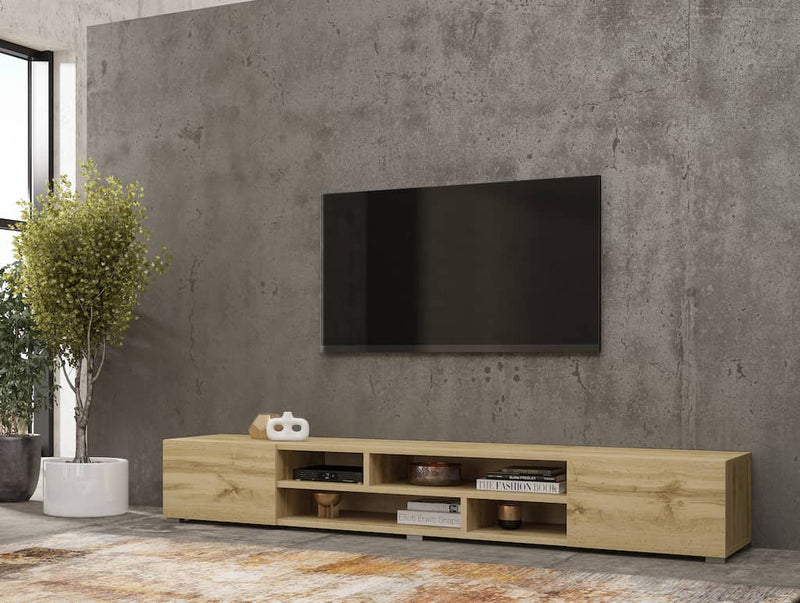 Coby 40 TV Cabinet 209cm [Oak] - Lifestyle Image