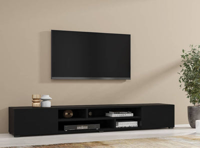 Coby 40 TV Cabinet 209cm [Black] - Lifestyle Image