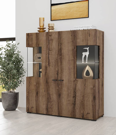 Coby 46 Display Cabinet 110cm [Oak] - Lifestyle Image