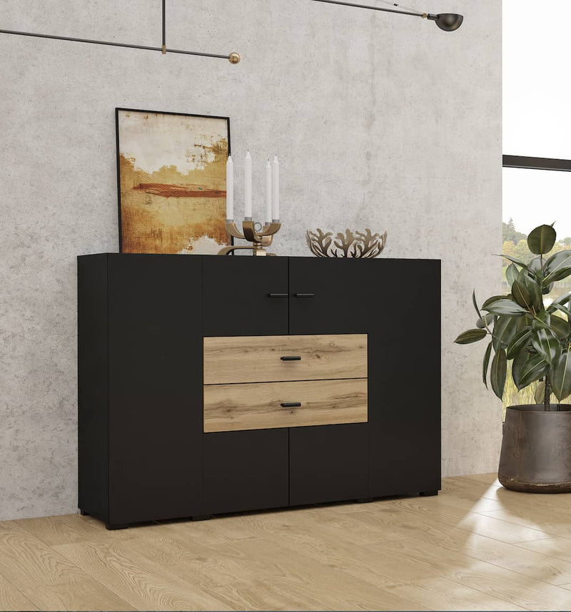 Coby 43 Sideboard Cabinet 122cm [Black] - Lifestyle Image 