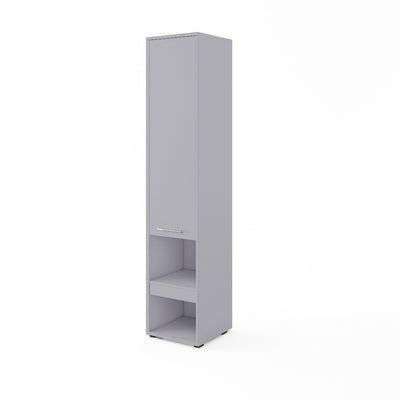CP-02 Vertical Wall Bed Concept Pro 120cm with Storage Cabinet [Grey] - White Background #2