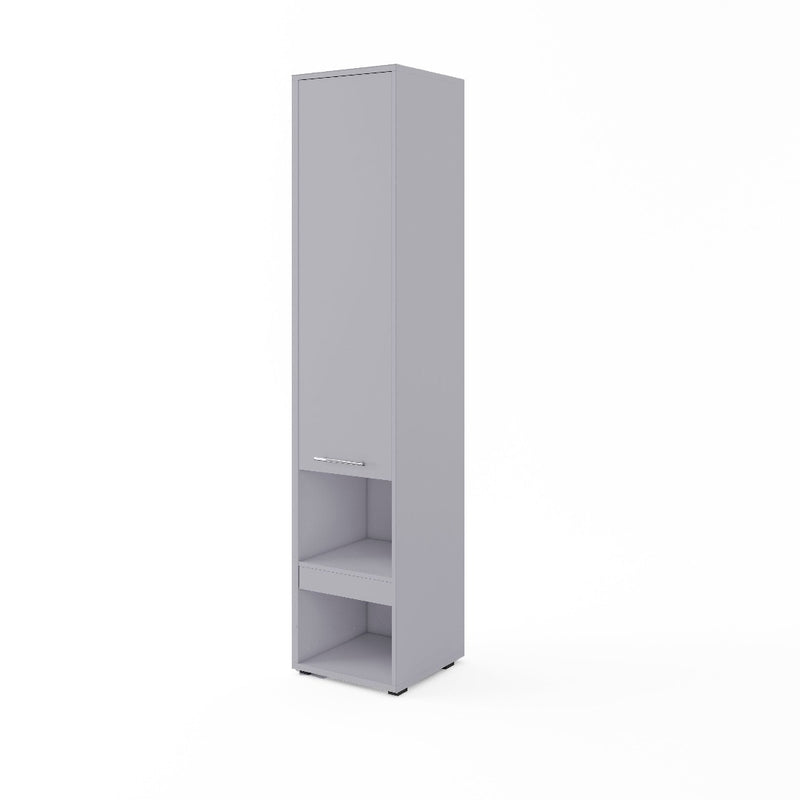 CP-02 Vertical Wall Bed Concept Pro 120cm with Storage Cabinet [Grey] - White Background 