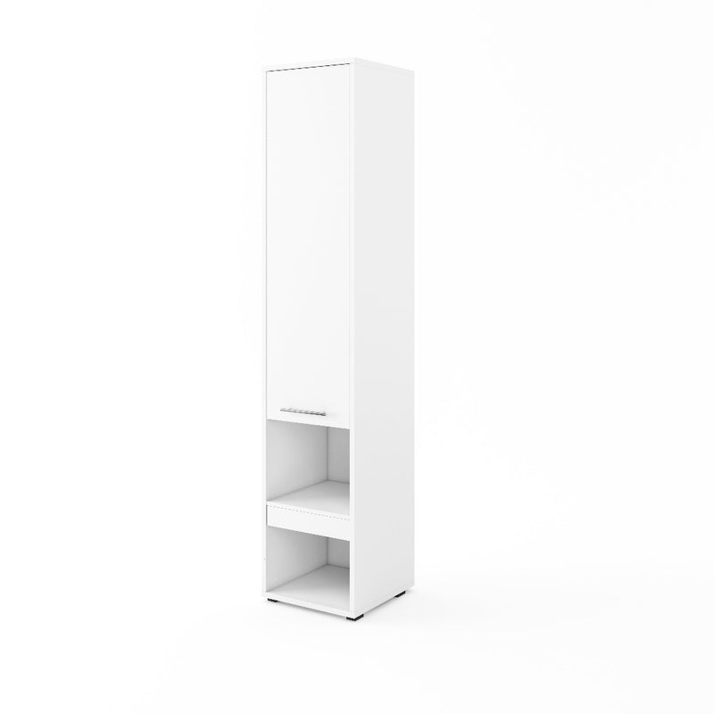 CP-03 Vertical Wall Bed Concept Pro 90cm with Storage Cabinet [White Matt] - White Background 