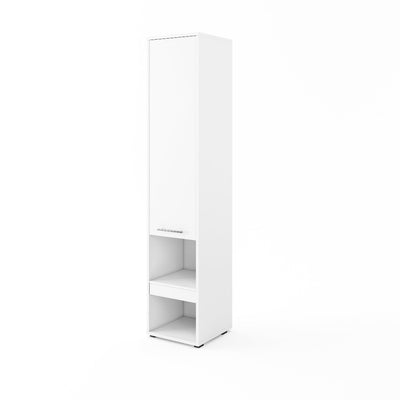 CP-02 Vertical Wall Bed Concept Pro 120cm with Storage Cabinet [White Matt] - White Background #2