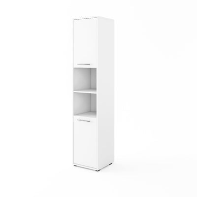 CP-03 Vertical Wall Bed Concept Pro 90cm with Storage Cabinet [White Matt] - White Background #3
