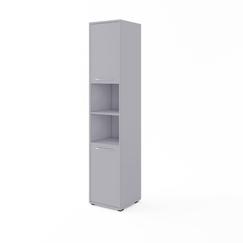 CP-02 Vertical Wall Bed Concept Pro 120cm with Storage Cabinet [Grey] - White Background 
