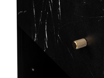 Veroli 04 Tall Display Cabinet 60cm [Black] - Metal Handle