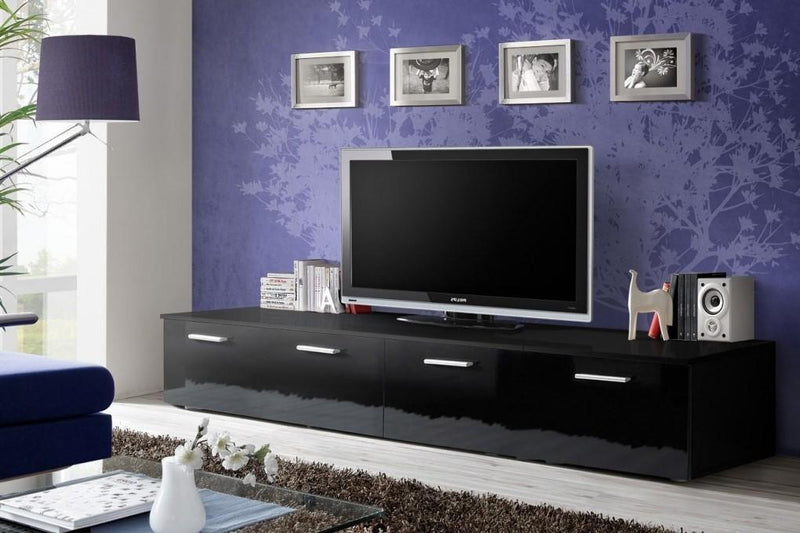 Duo TV Cabinet in Black Gloss