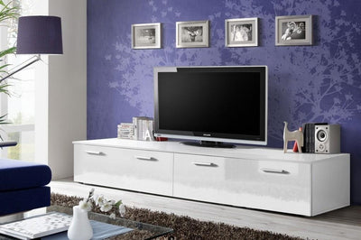 Duo TV Cabinet in White Gloss