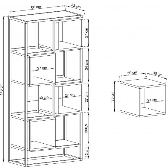 Enjoy Cube Shelf Suitable For Bookcase 30cm