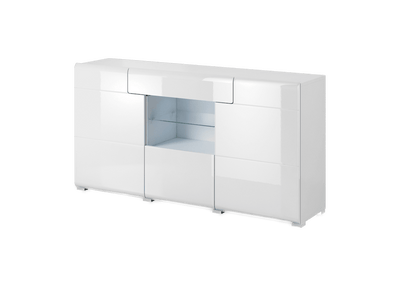 Toledo 26 Sideboard Cabinet 159cm [Front White Gloss with White Matt Carcass] - White Background