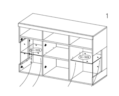 India 42 Display Cabinet 182cm