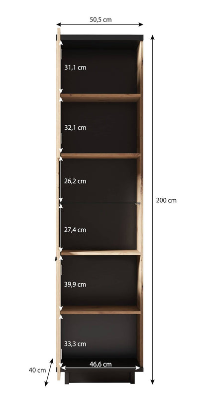 Ines 11 Tall Display Cabinet 51cm