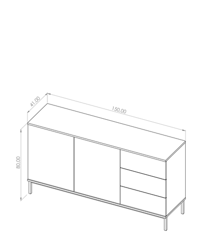 Querty 01 Sideboard Cabinet 150cm