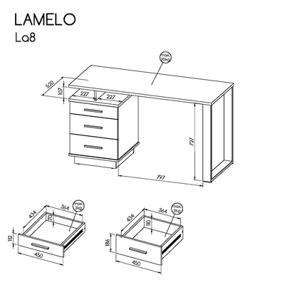 Lamelo LA8 Computer Desk 135cm