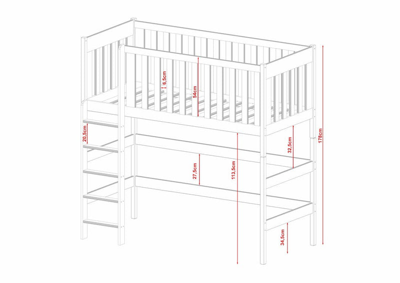 Wooden Loft Bed Laura