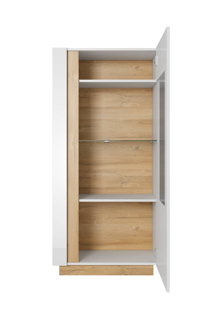 Arco Display Cabinet 72cm [White] - Interior Layout