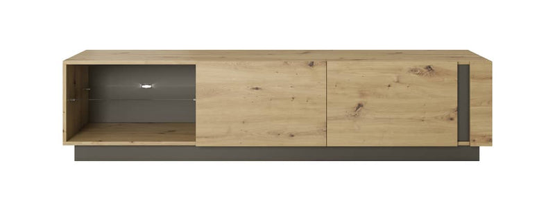 Arco TV Cabinet 188cm [Oak] - Front Angle