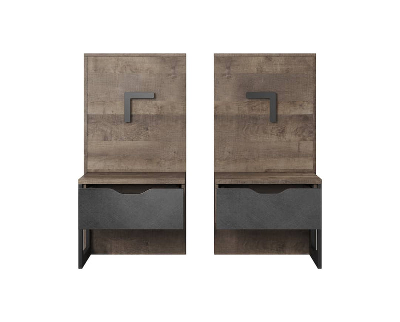 Arden Bedside Tables 52cm [Set Of Two] [Oak] - Front Angle