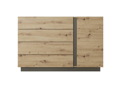 Arco Chest Of Drawers 139cm [Oak Artisan] - Front Angle
