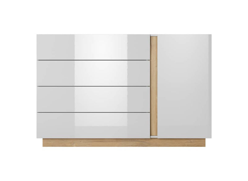 Arco Chest Of Drawers 139cm [White] - Front Angle