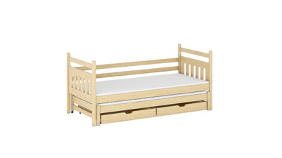 Daniel Double Bed with Trundle [Pine] - Lifestyle Image