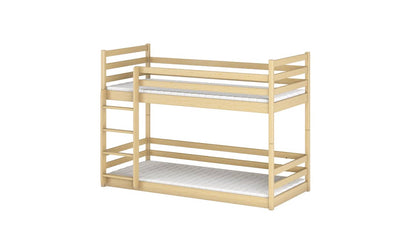 Wooden Bunk Bed Mini [Pine] - White Background #2