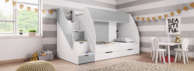 Cabin Bed Martin with Drawers [Grey] - Lifestyle Image