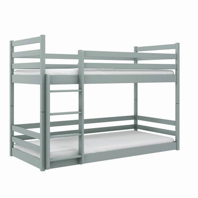 Wooden Bunk Bed Mini [Grey] - White Background #1