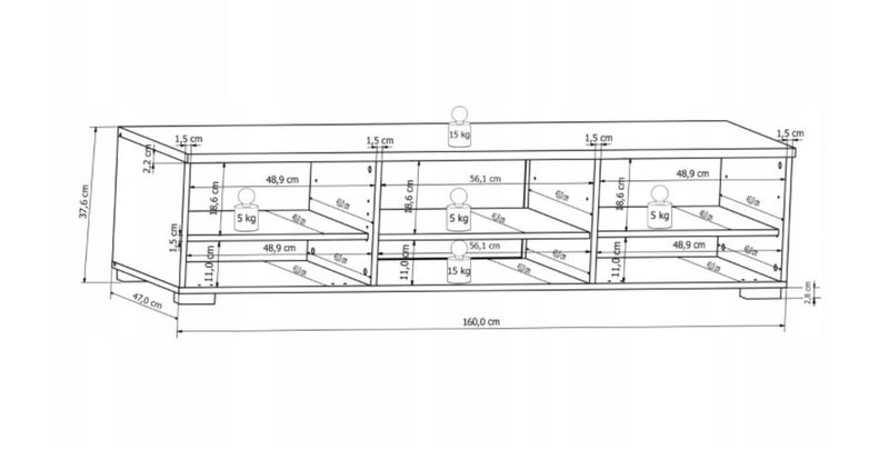 Novedo VA3 Wall Entertainment Unit