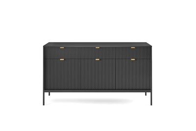 Nova Large Sideboard Cabinet 154cm [Black] - Front