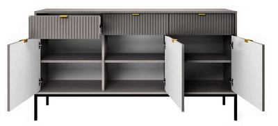 Nova Large Sideboard Cabinet 154cm [Grey] - Open