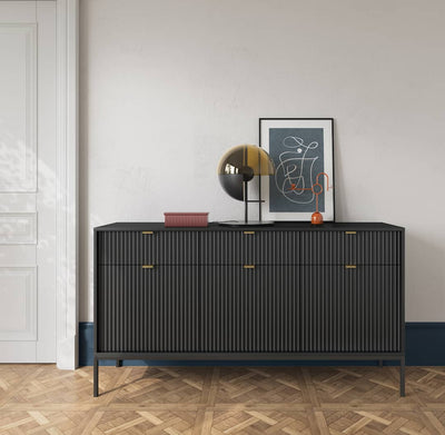 Nova Large Sideboard Cabinet 154cm [Black] - Product Arrangement
