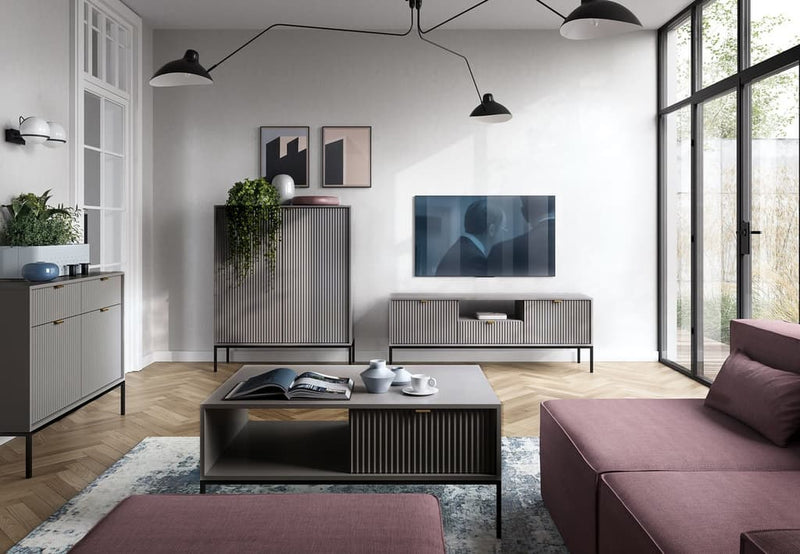 Nova Large Sideboard Cabinet 154cm [Grey] - Lifestyle Image 