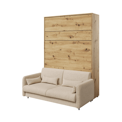 BC-19 Upholstered Sofa For BC-12 Vertical Wall Bed Concept 160cm [Beige] - Front Image 2