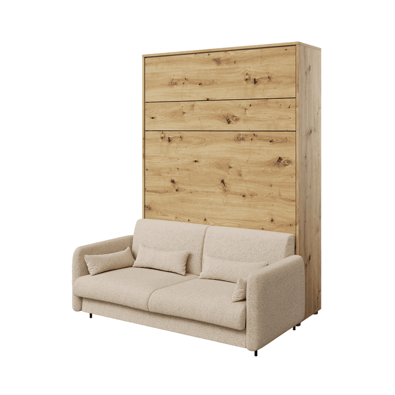 BC-19 Upholstered Sofa For BC-12 Vertical Wall Bed Concept 160cm [Beige] - Front Image 2