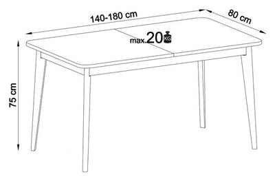 Nordi Dining Table 140cm