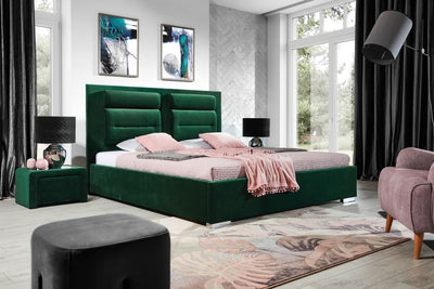 Porto Upholstered Bed Bedroom Arrangement