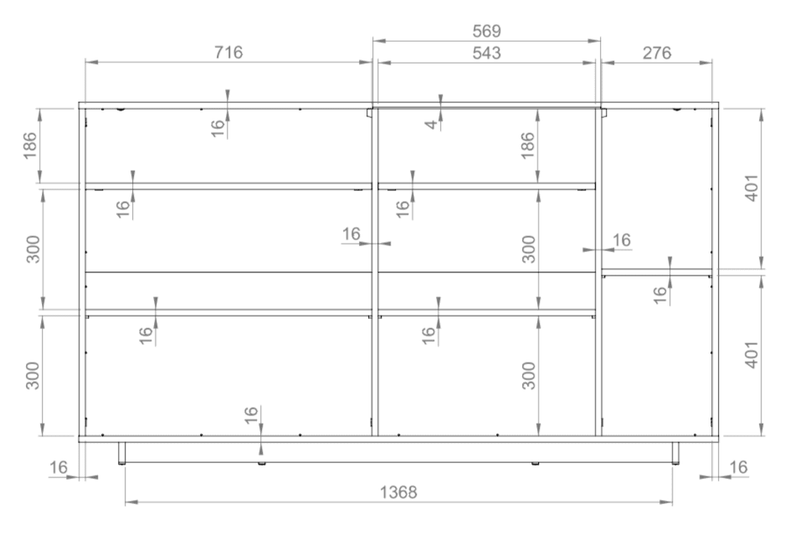 Modico MC-07 Sideboard Cabinet 160cm