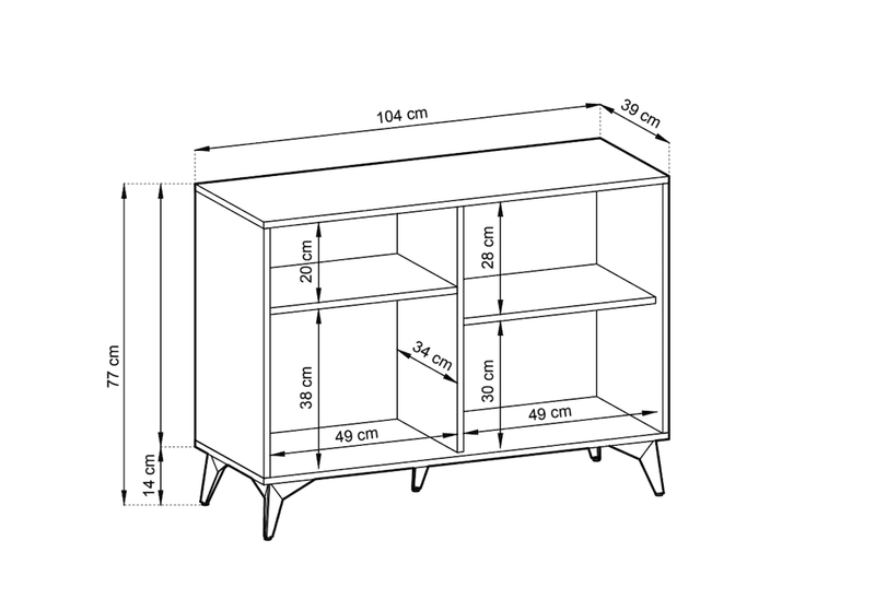 Diamond Sideboard Cabinet 104cm