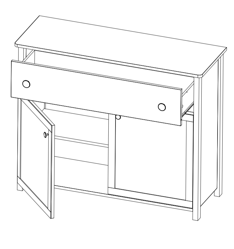 Luna LN-05 Sideboard Cabinet 110cm