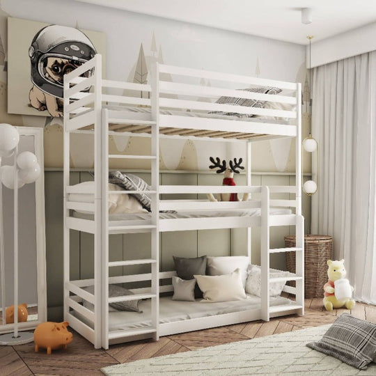 Wooden Triple Bunk Bed Ted