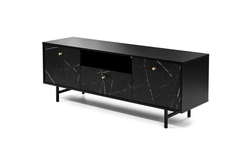 Veroli 03 TV Cabinet 150cm [Black] - White Background