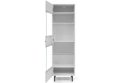 Veroli 04 Tall Display Cabinet 60cm [White] - Interior Layout
